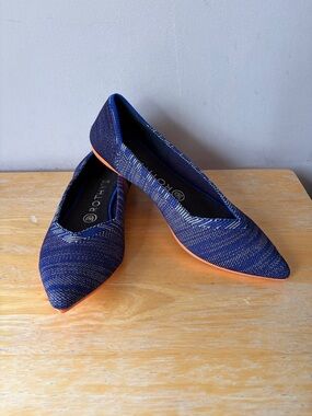 Rothy's The Point Loafer Tweed Indigo Woven Flats